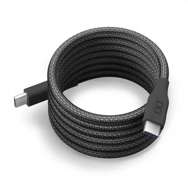 磁力でまとまるスパイラルケーブル CtoC 1m
