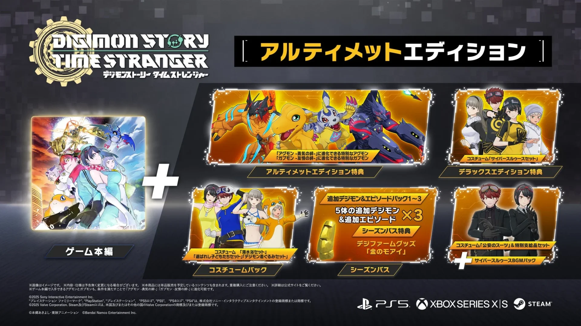 『デジモンストーリー タイムストレンジャー』アルティメットエディションの特典内容