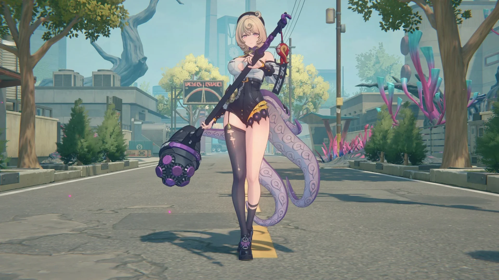 新エージェント「イドリー」が巨大な武器を構える姿