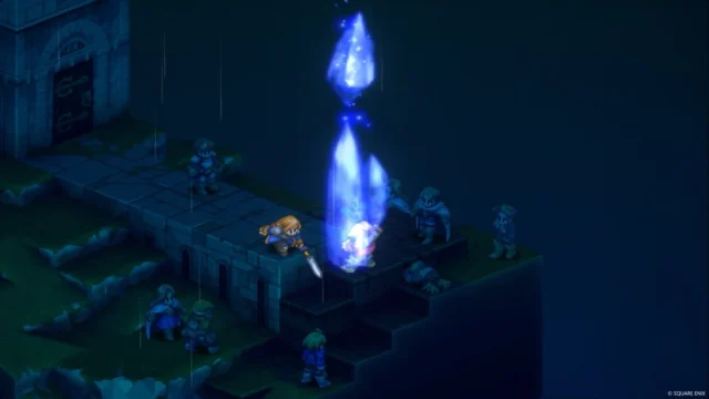 『ファイナルファンタジータクティクス』の魔法エフェクト画面