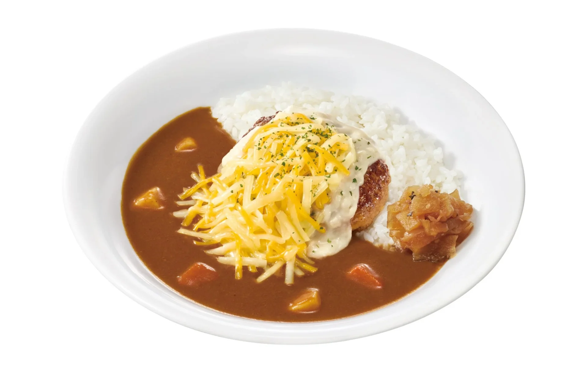 すき家「チーズ×チーズインハンバーグカレー」