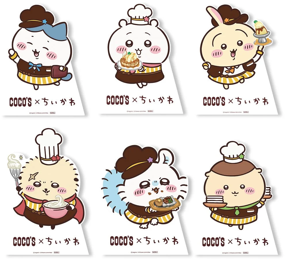ちいかわコラボキャンペーンのキャラクター別スタンディパネル6種