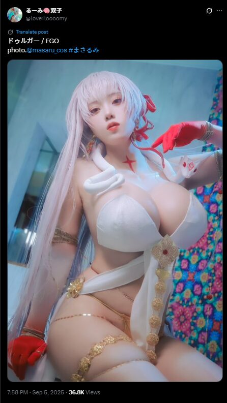 圧倒的美貌で魅せるドゥルガー！　るーみ、『Fate/Grand Order』の美しき女神を完全再現