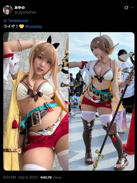 太もも最高すぎる！　あゆの、『ライザのアトリエ』ライザのコスプレで完璧すぎる再現度を披露