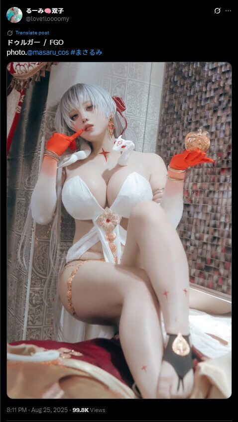 エロかっこいいドゥルガー降臨！　るーみ、『Fate/Grand Order』女神の圧倒的美貌とセクシーさを完全再現！