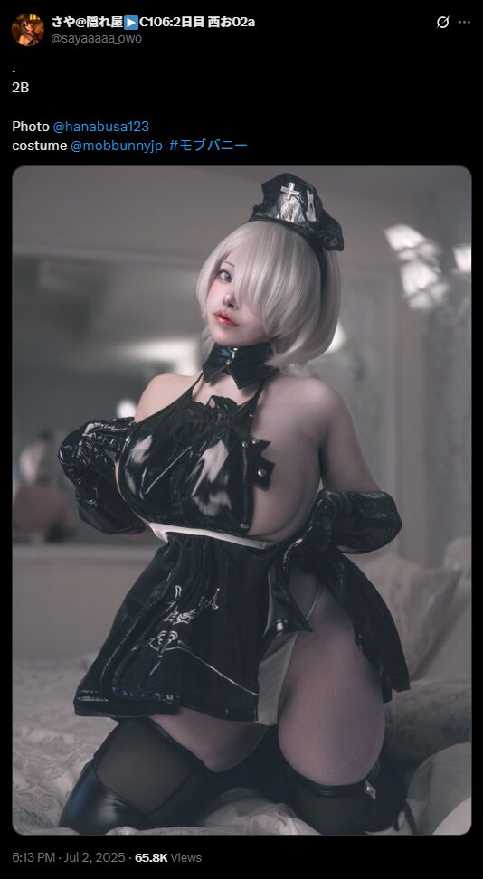 セクシーすぎるナース2B！　さや、『NieR:Automata』2Bのナース衣装コスプレを披露
