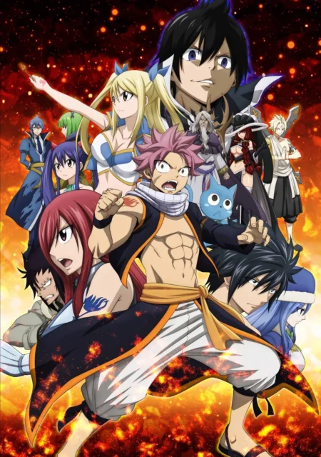 『FAIRY TAIL』の主要キャラクターたちが描かれたアニメのキービジュアル