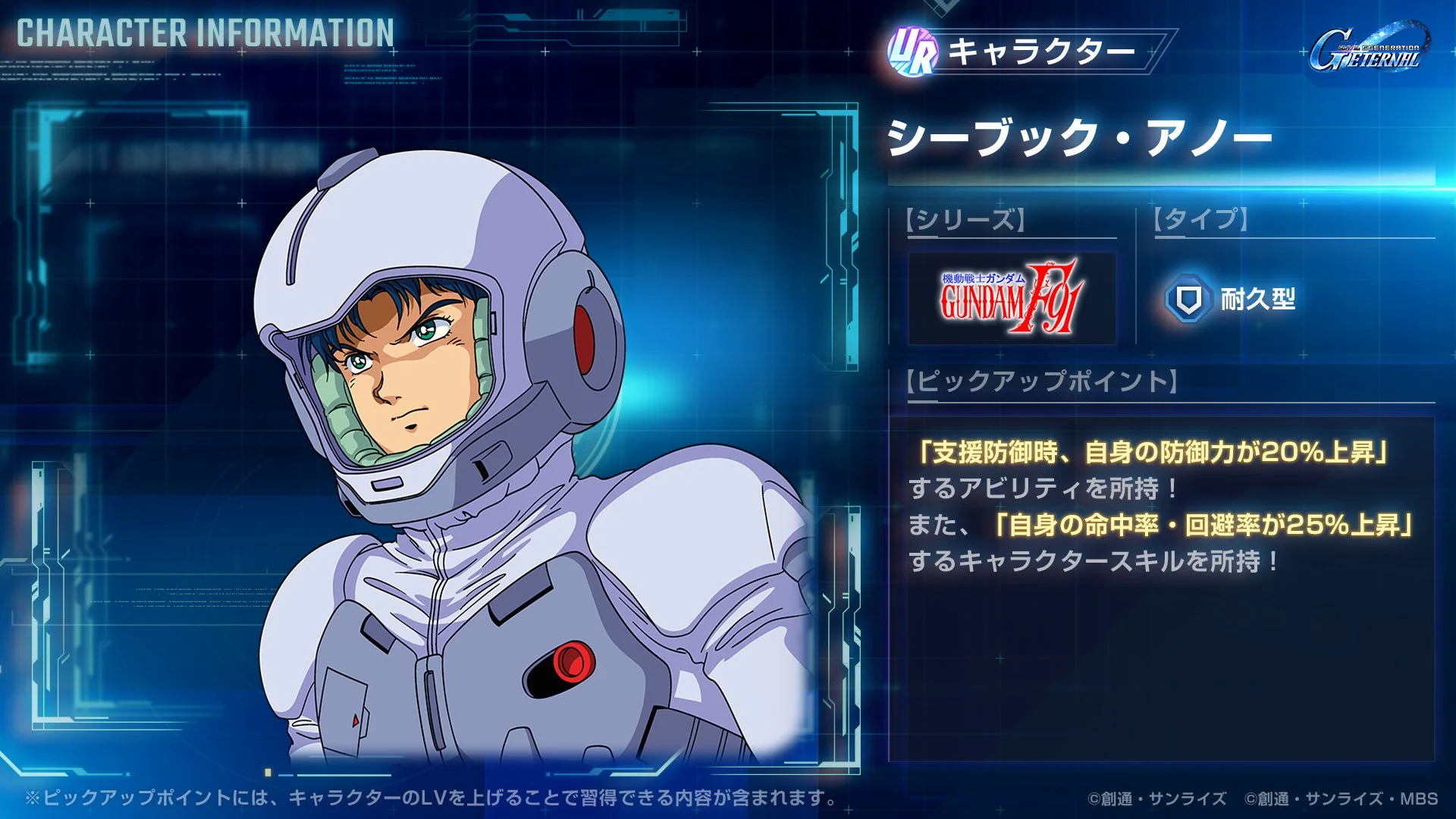 URシーブック・アノーのキャラクター情報