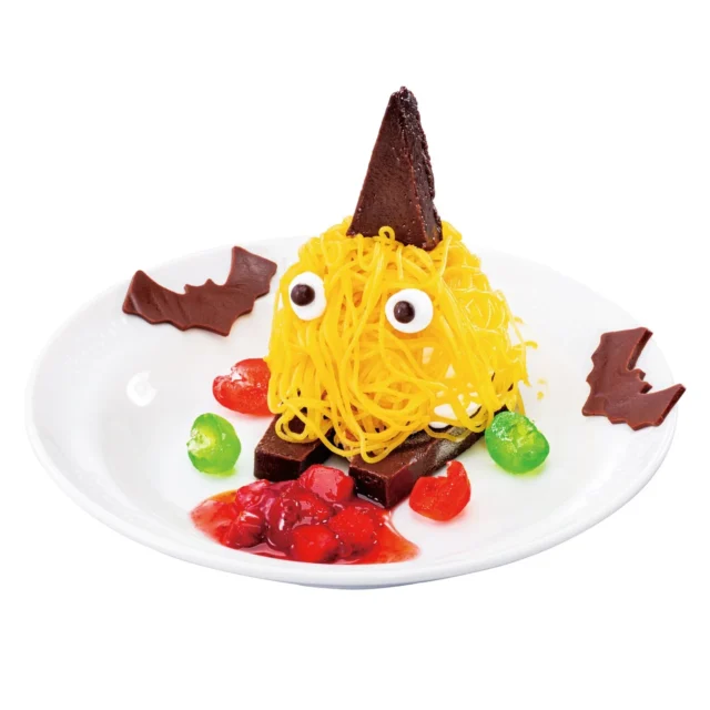 おばけの顔をしたビッグボーイのハロウィンモンブラン