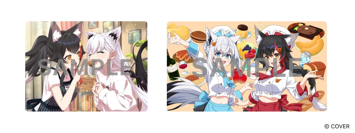 ホロライブ白上フブキと大神ミオの限定描き下ろしPC・スマホ用壁紙サンプル
