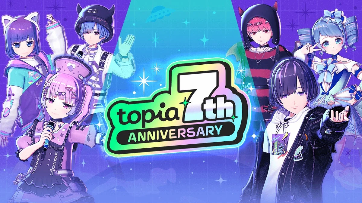バーチャル音楽ライブ配信アプリ『topia』が7周年記念！　アバター大型アップデートや新キャラ実装など7大キャンペーン開催