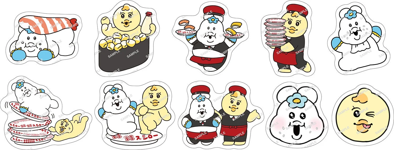 スシローコラボ後半商品に付属するんぽちゃむの限定ピック全10種