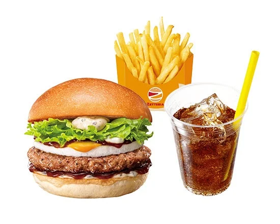 ゼッテリア トリュフ薫る半熟月見 絶品ビーフバーガーのセット