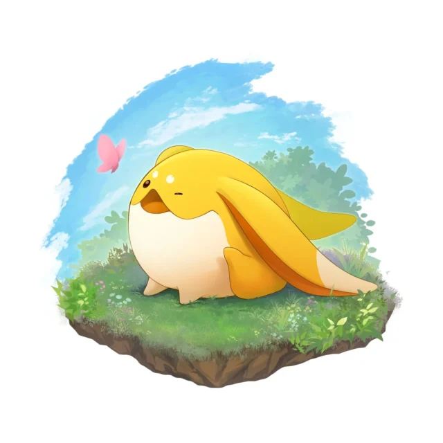 愛らしい見た目のマモン「キーミュ」のキャラクターイラスト。