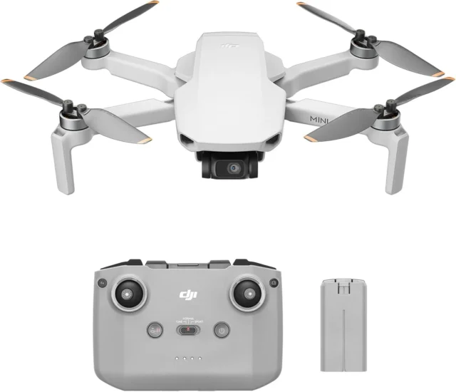 DJI Mini 4Kドローン本体、コントローラー、バッテリー