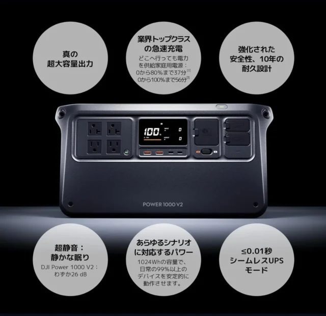 DJI Power 1000 V2の製品画像と機能説明