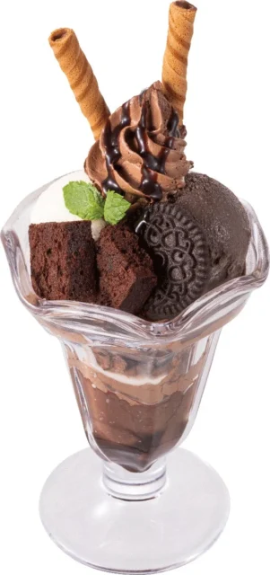 チョコレートづくしの豪華なチョコレートパフェ