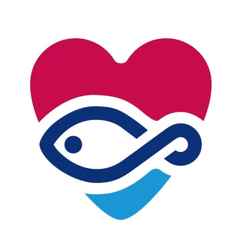 水産庁「海の宝！水産女子の元気プロジェクト」のハートと魚のロゴ