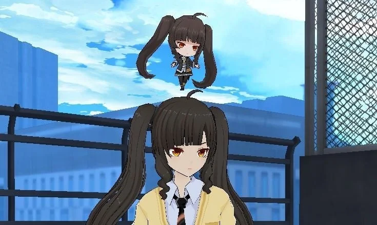 ゲーム内のキャラクター立ち絵とSDキャラクター