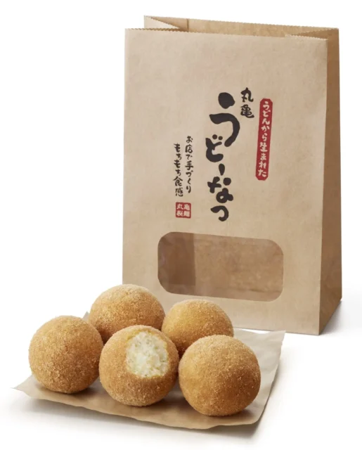 丸亀うどーなつ きなこ味のパッケージと商品