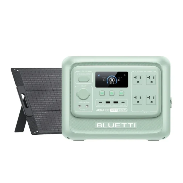 BLUETTI AORA 100 V2 ポータブル電源と100Wソーラーパネルのセット