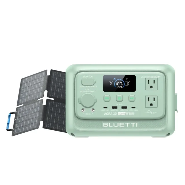 BLUETTI AORA 30 V2 ポータブル電源と60Wソーラーパネルのセット
