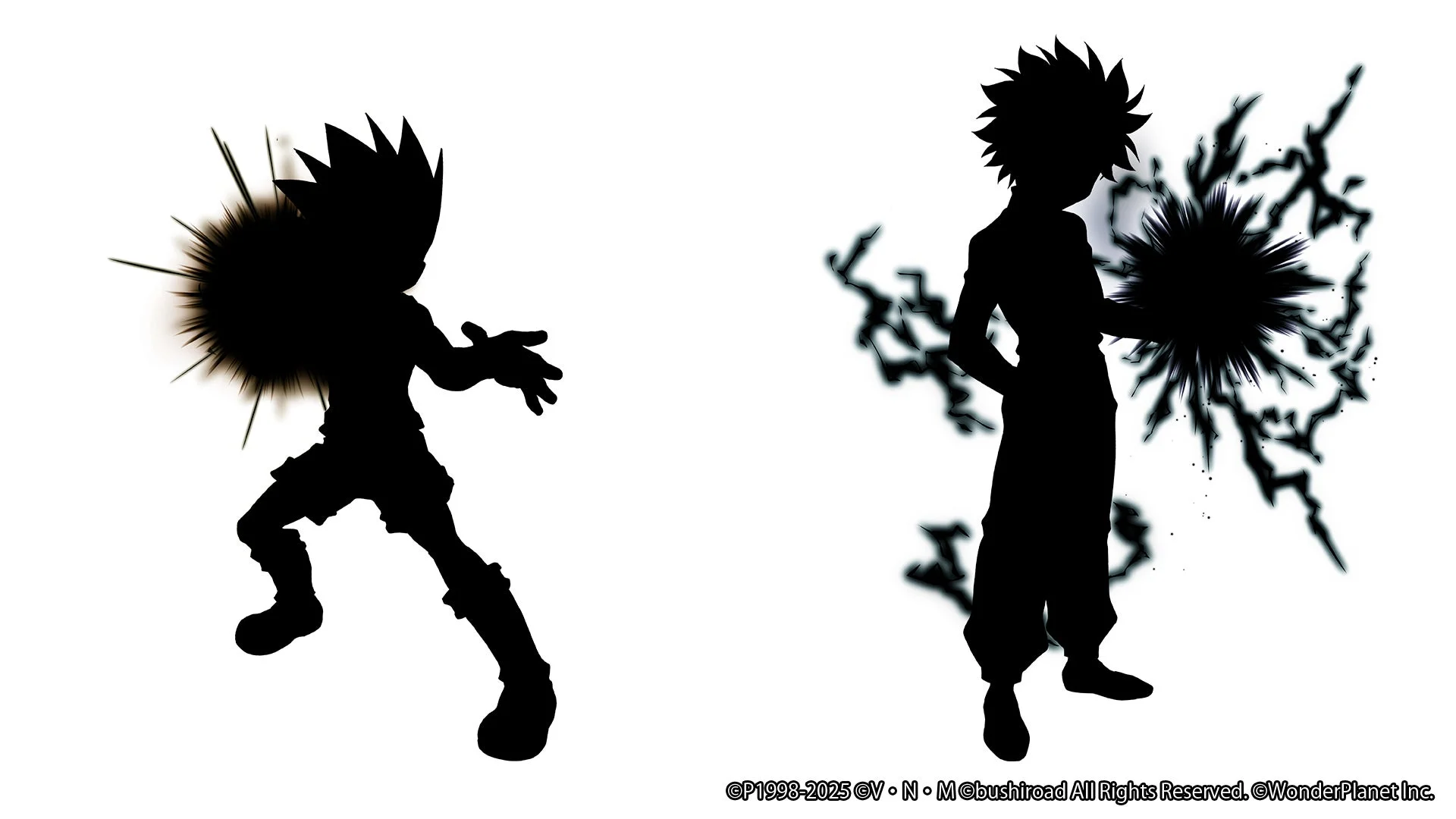 『HUNTER×HUNTER NEN×SURVIVOR』のゴンとキルアのシルエットイラスト