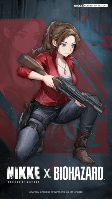 勝利の女神NIKKEコラボキャラクター、クレア・レッドフィールドの全身イラスト