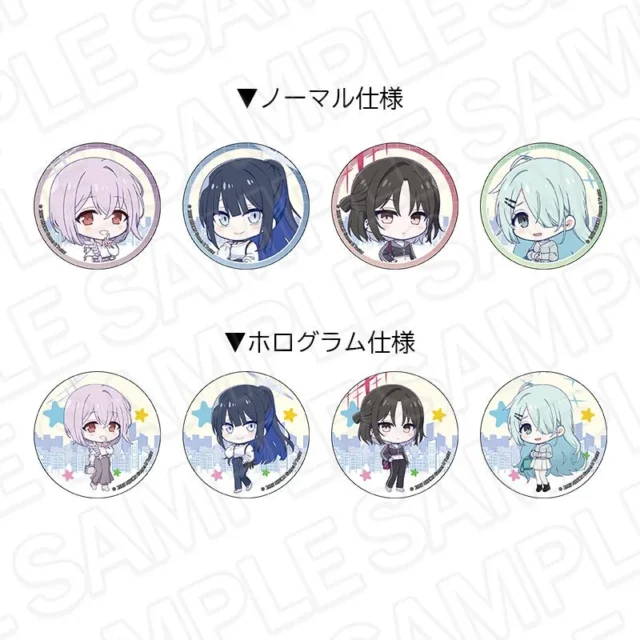 ブルーアーカイブのデフォルメver.ノーマル仕様とホログラム仕様カンバッジ全8種