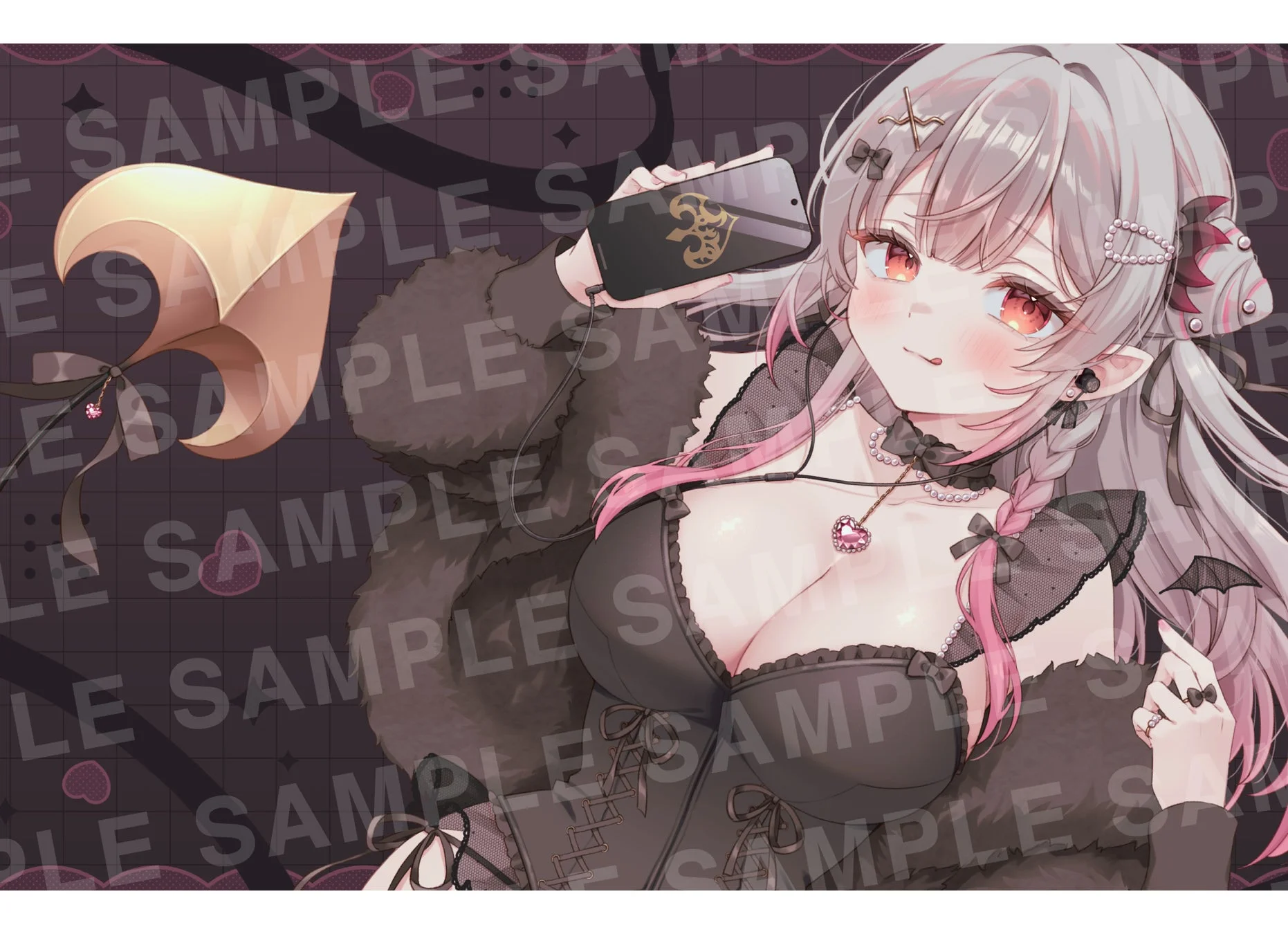 VR1000 for ASMR Patra Blackをイメージした描き下ろしイラストカード