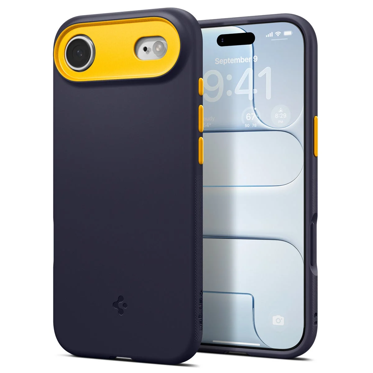 iPhone 17シリーズ向けナノポップ・マグフィットケースのブルーベリー・ネイビー
