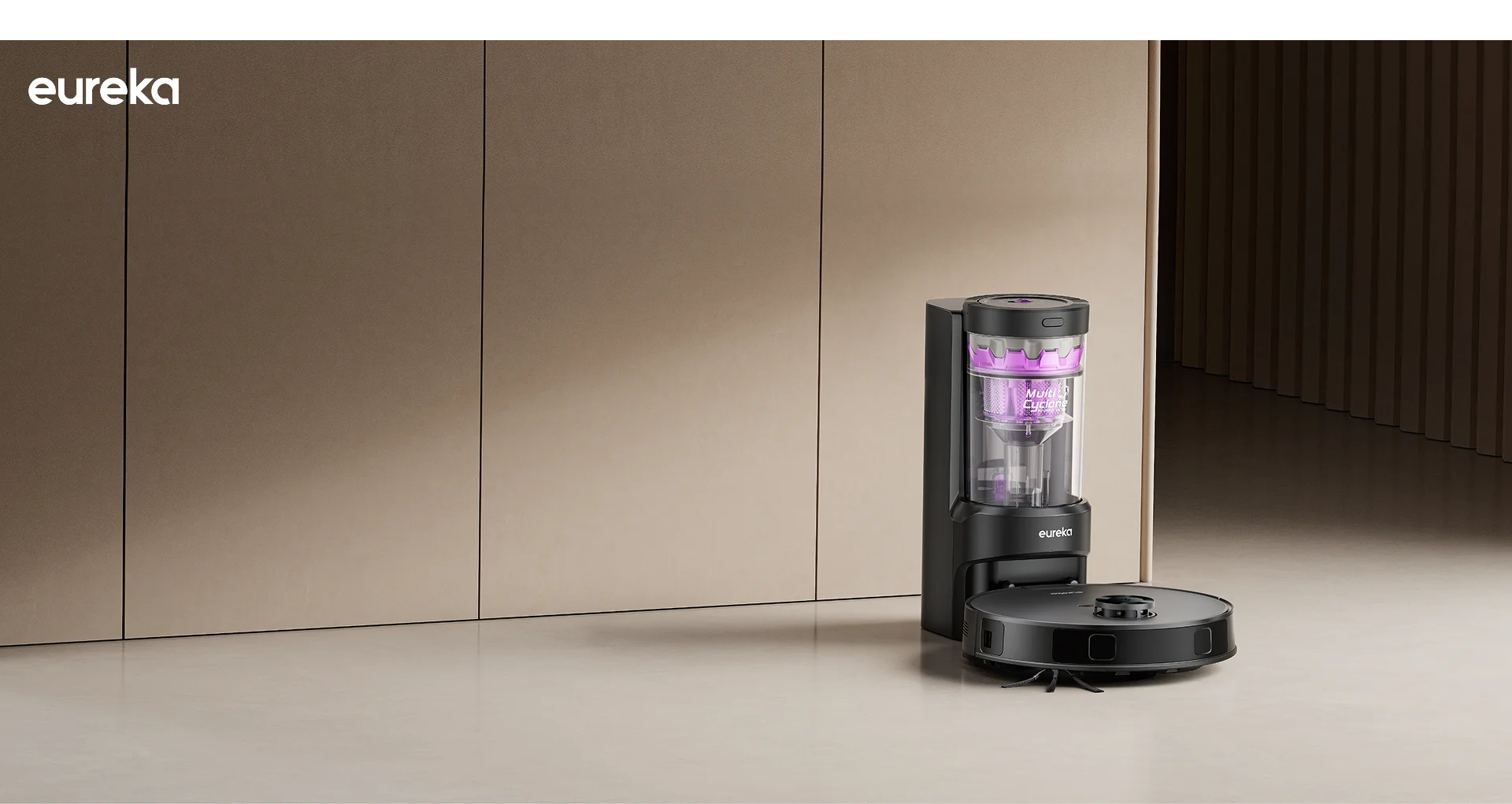 ロボット掃除機Eureka E20 Evo Plusとサイクロン式ステーション