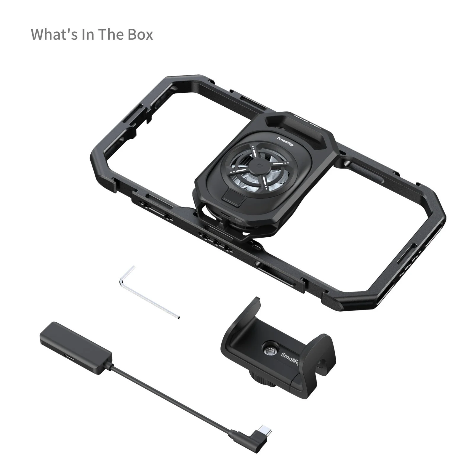 SmallRig 汎用クーリング内蔵スマホ拡張フレームの同梱物