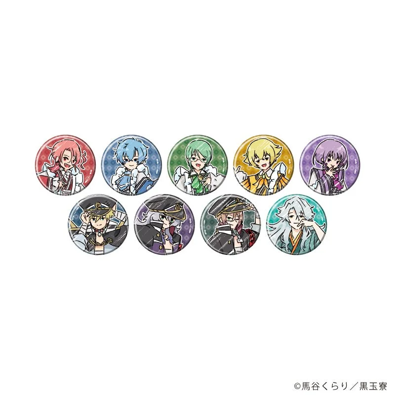 美男高校地球防衛部ハイカラ！オリジナルグッズの缶バッジ（SDキャラ）全9種