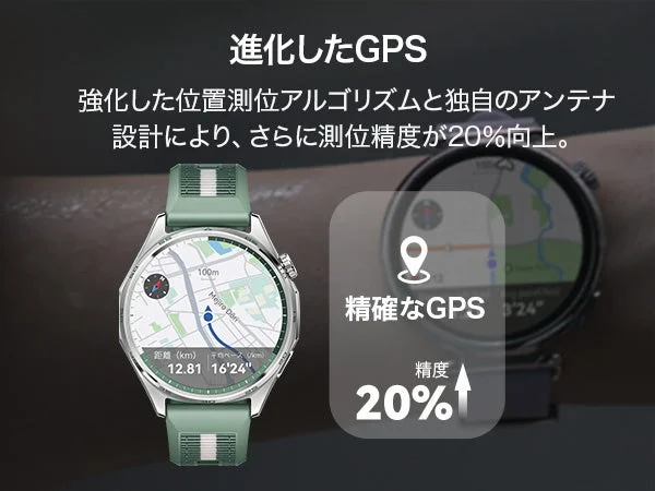 HUAWEI WATCH GT 6の進化したGPS機能と20%向上した測位精度