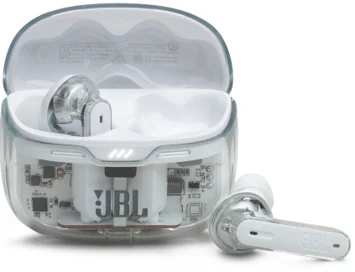 JBL Tune Beam Ghostのスケルトンデザインの完全ワイヤレスイヤホン