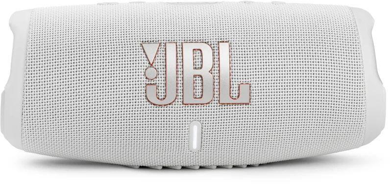 JBL CHARGE5のホワイトカラーポータブルスピーカー