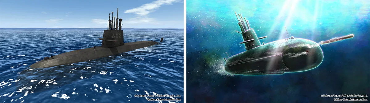 『蒼焔の艦隊』に登場する艦艇のグラフィック