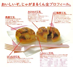 1983年当時の「じゃがまるくん」の全プロフィールを説明する資料
