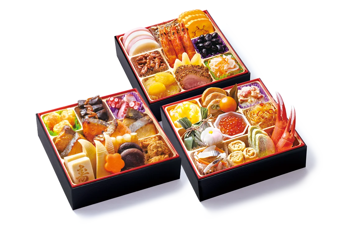 はま寿司 彩り三段重の縁起の良い食材が詰まったおせち料理