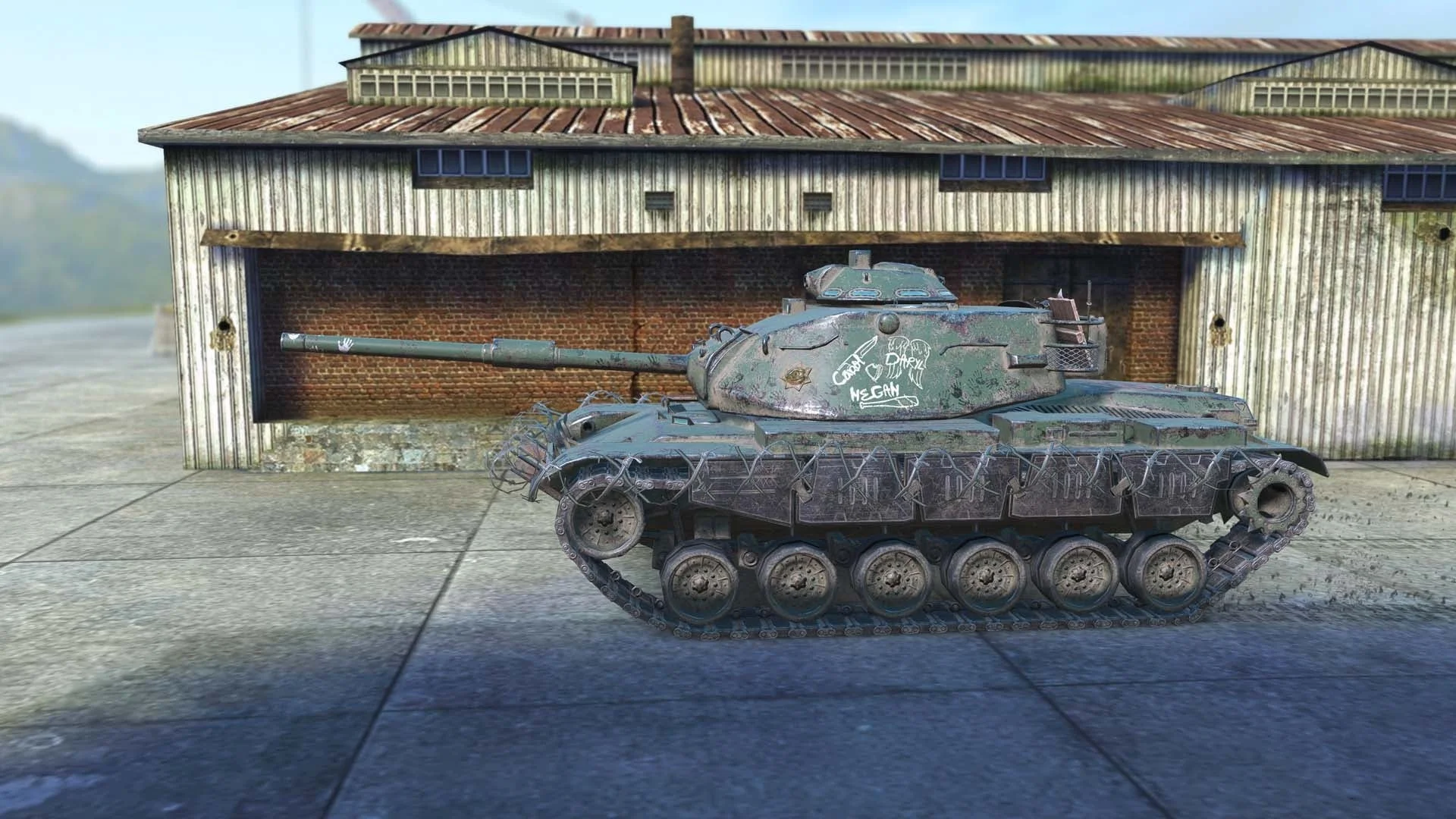 ニーガンテーマのM48 Patton用レジェンダリー迷彩Lucille’s Grin
