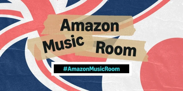 ユニオンジャックを背景にしたAmazon Music Roomのロゴ