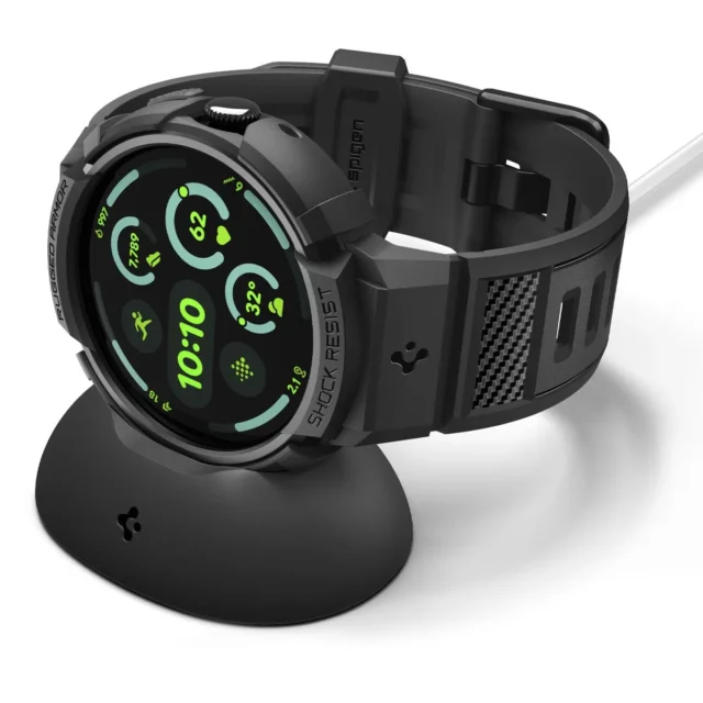 Pixel Watch 4用Spigenラギッド・アーマー・プロ装着例