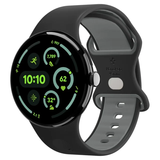 Pixel Watch 4用Spigenナノポップバンド ブラック・セサミ