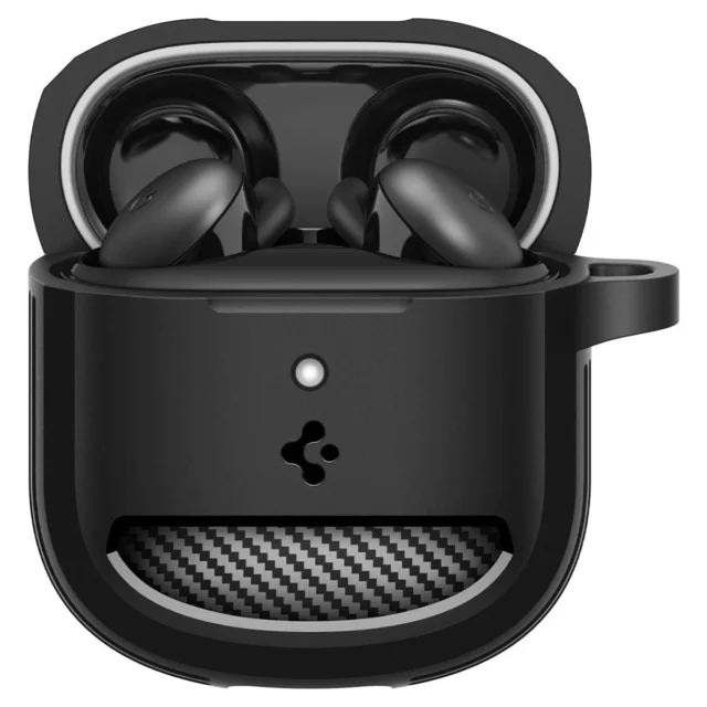 Pixel Buds 2a用Spigenラギッド・アーマーケース装着例
