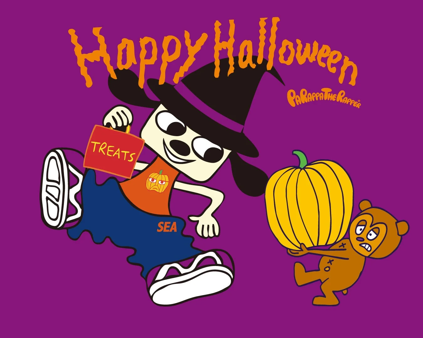 WIND AND SEA御殿場店でハロウィンコラボイベント開催！　パラッパラッパーの着ぐるみ登場　10月11日から3日間