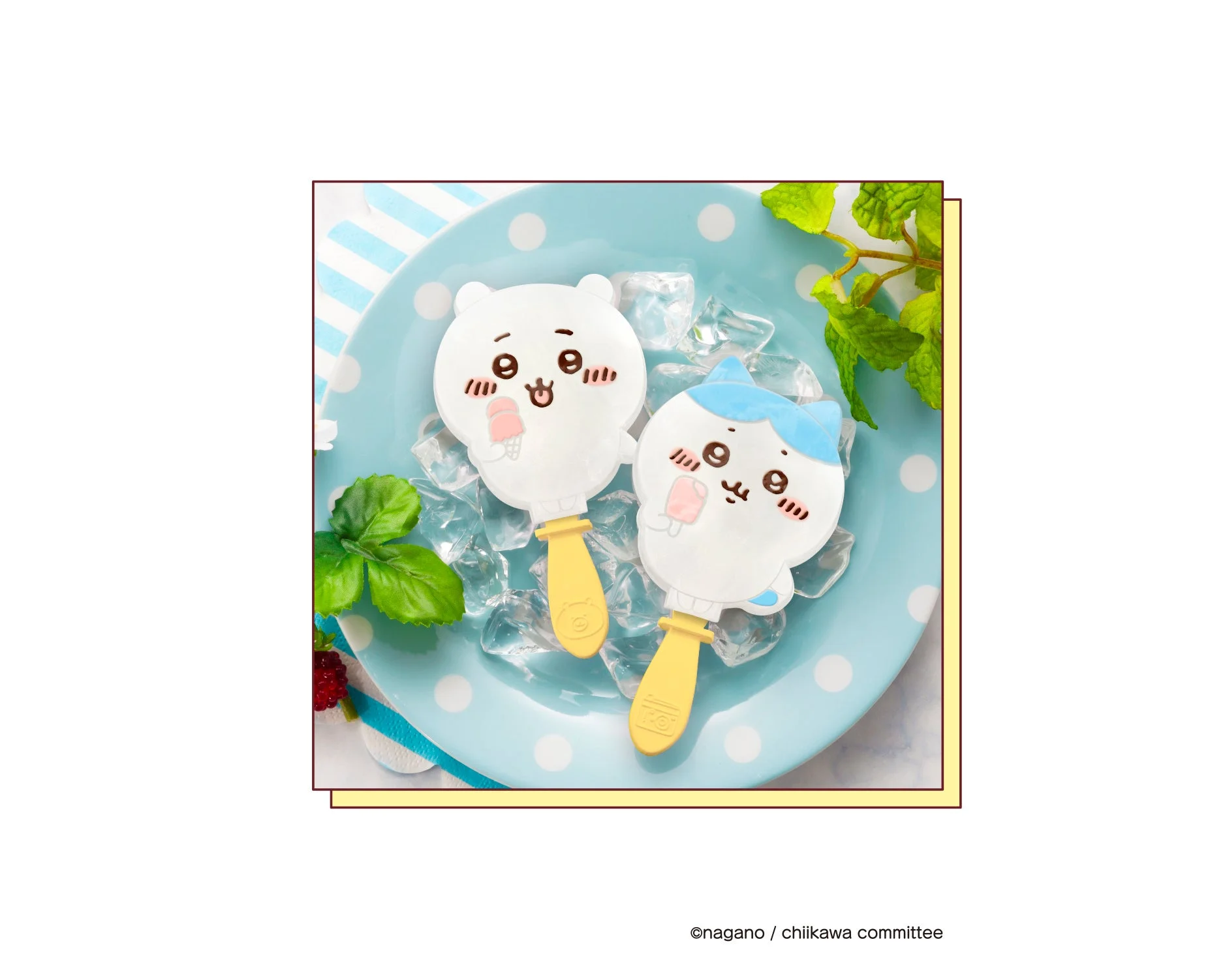顔が描かれたちいかわとハチワレのアイスバー