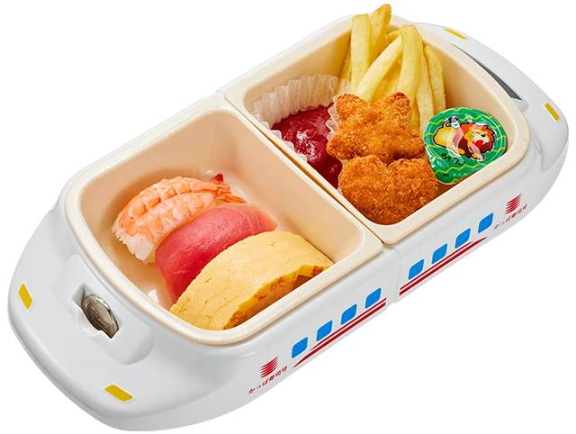 新幹線プレートに乗ったおこさまにぎりセット