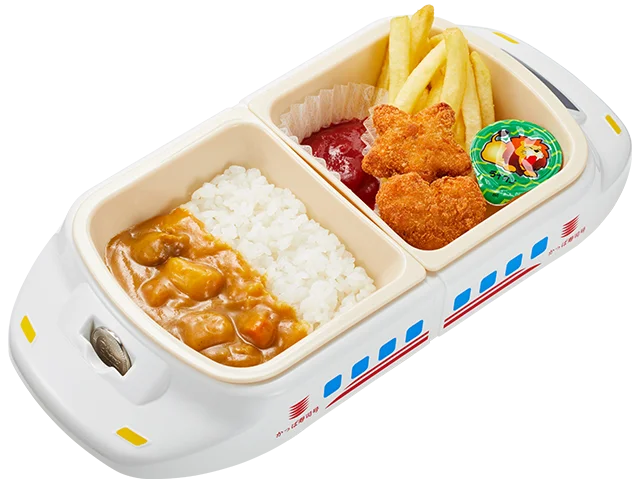 新幹線プレートに乗ったおこさまカレーセット