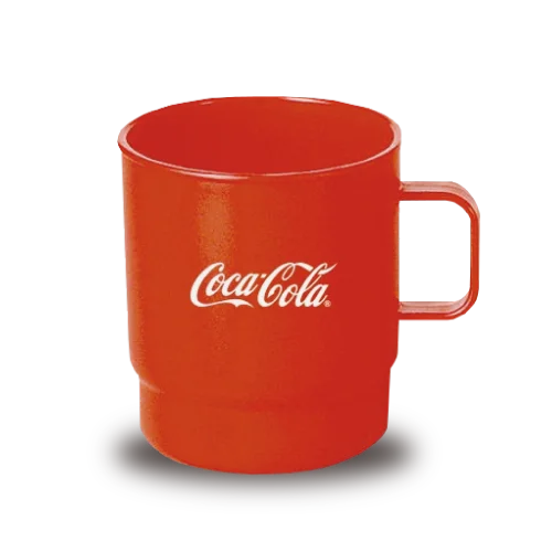 コカ・コーラロゴ入り赤いマグカップ